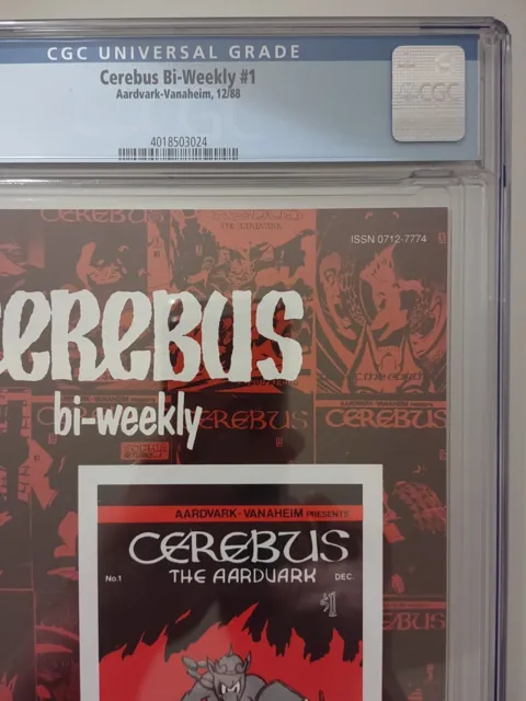 Cerebus Bi-Weekly 1 CGC 9.2 NM- (Aardvark-Vanaheim, 12/1988, Dave Sim, Slabbed) 4