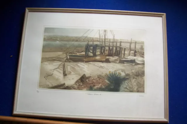 Rare Gordon Miles 82/150 signed print (HOLLOW SHORE 2 ) framed 28 x 21 inches