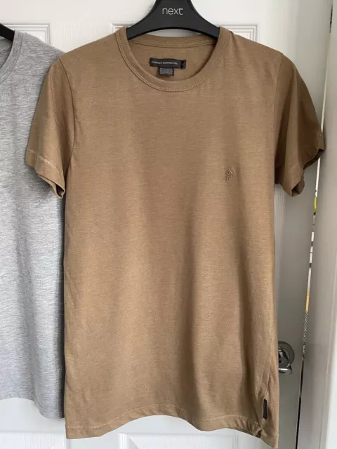 T-shirt a maniche corte da uomo grigio/marrone FRENCH CONNECTION ASOS X 2 - taglia small 3