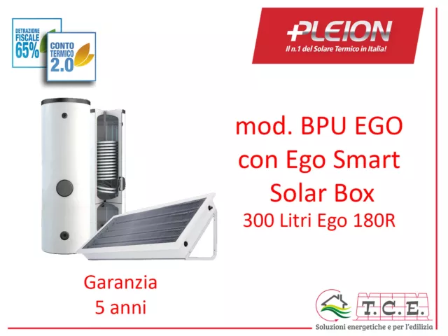 Sistema solare termico circolazione naturale PLEION BPU EGO 300 Pompa di Calore