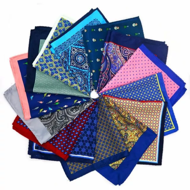 Men's Handkerchief Paisley Flower Dot Pocket Square Men Casual Hankies