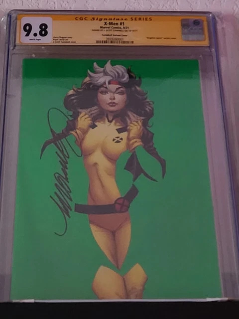 X-Men #1 SS Negative Rogue CGC Variant Signed by J.Scott Campbell.  CGC 9.8