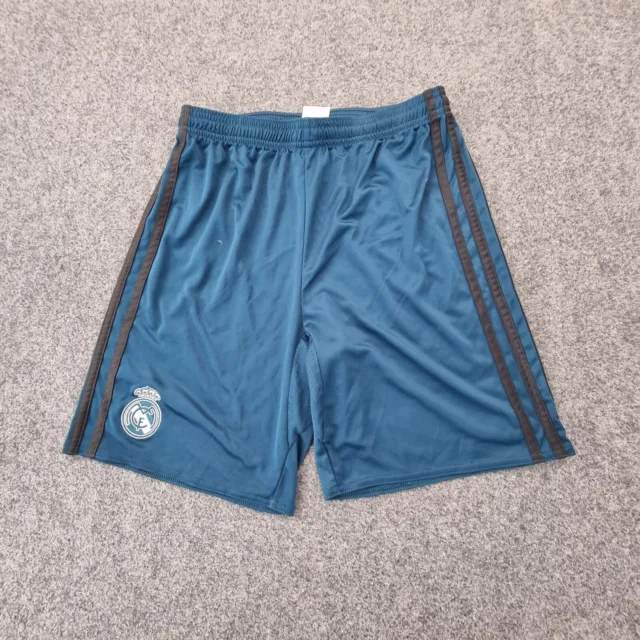 Real Madrid Shorts Kids LARGE blue adidas football soccer sports Size L