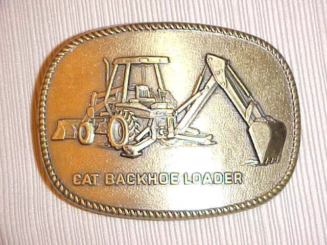 Cat Backhoe Loader<1985> Caterpillar Tractor Buckle