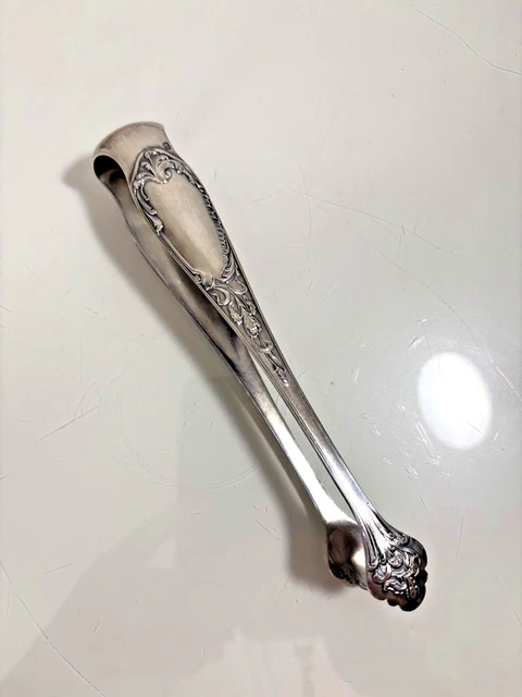 pince à sucre Ancienne Métal Argenté Art Nouveau Deco Poinçon