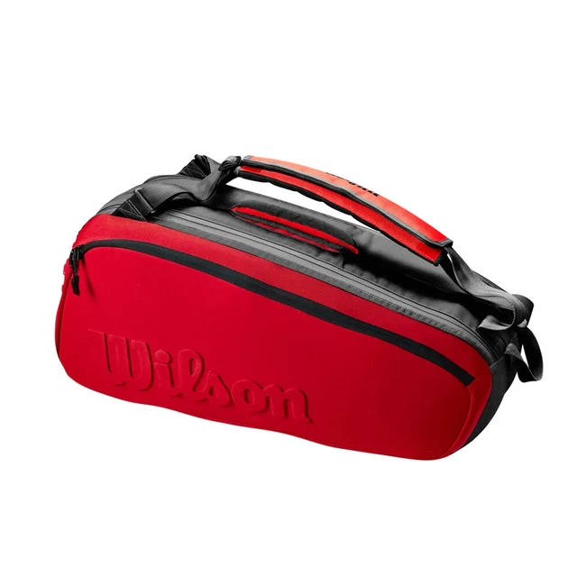 Wilson Clash V2 Super Tour 6 Pack Tennis Bag, Color Black/Red Wilson Clash V2 Super Tour 6 Pack Tennis Bag, Color Black/Red