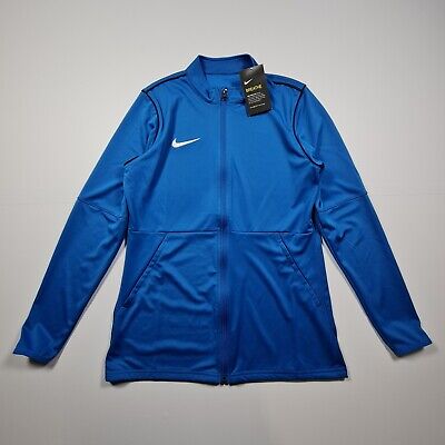 Nike Womens Academy Track Jacket Blue Medium Dri Fit Full Zip Top