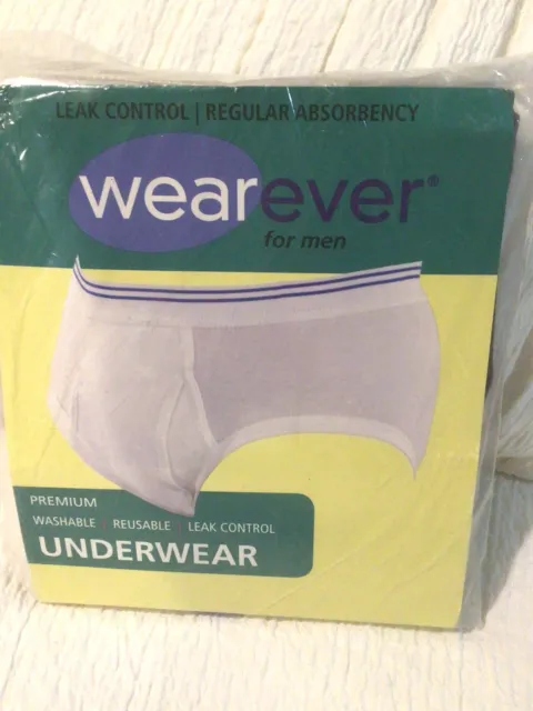 3-Pack Women's White Nylon and Lace Regular Absorbency Incontinence Panties  1X (Fits Hip 43-44)