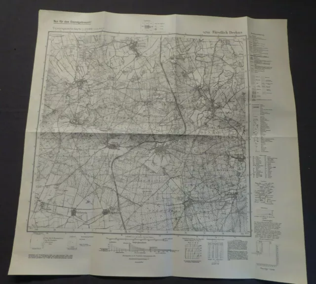 Meßtischblatt 4248 Fürstlich Drehna, Bornsdorf, Crinitz, Babben, Landkarte 1943
