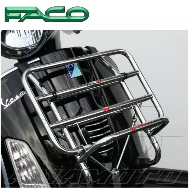 Portapacco Anteriore Faco Cromato Piaggio Vespa Gts 300 2011 2012 2013 Super