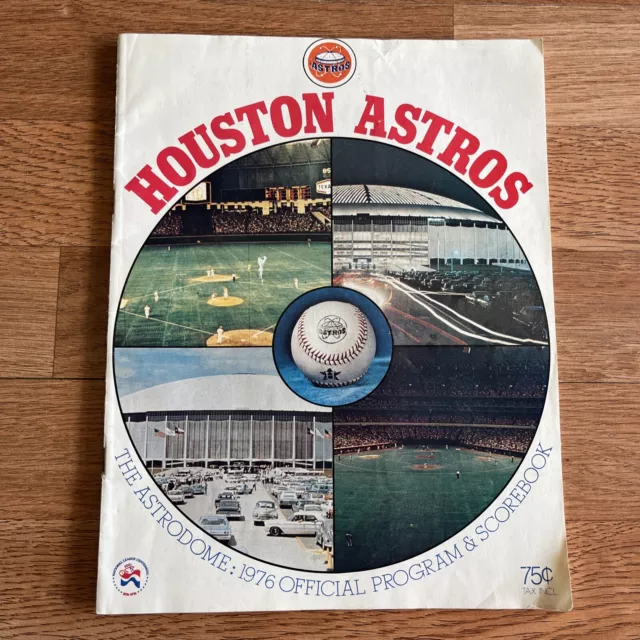 Houston Astros Astrodome 1976 Official Program & Scorebook St. Louis Cardinals