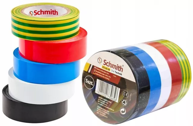 Cinta aislante SCHMITH® Cinta adhesiva isotape Cinta de electricista Cinta...