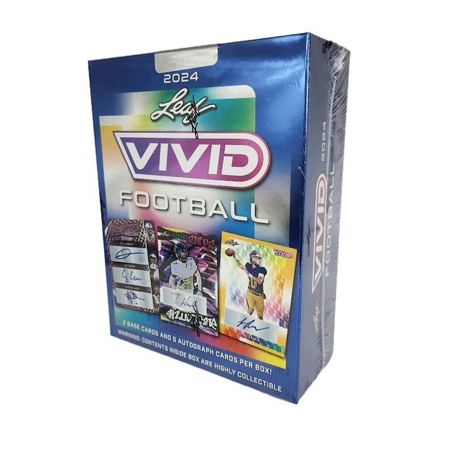 2024 LEAF VIVID Football Factory Sealed Hobby Box 0.99 PicClick