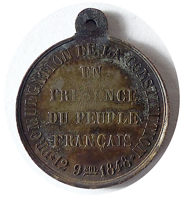 Deuxième République Fête de la Concorde 14 mai 1848 Médaille 