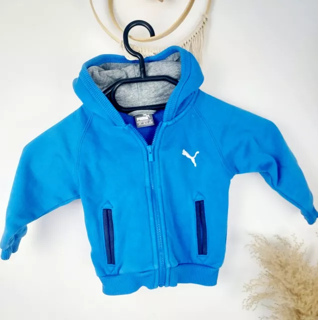 Kapuzen Sweatshirt Puma Größe 68 Blau Kindermode Jungen Basic Pullover Sport