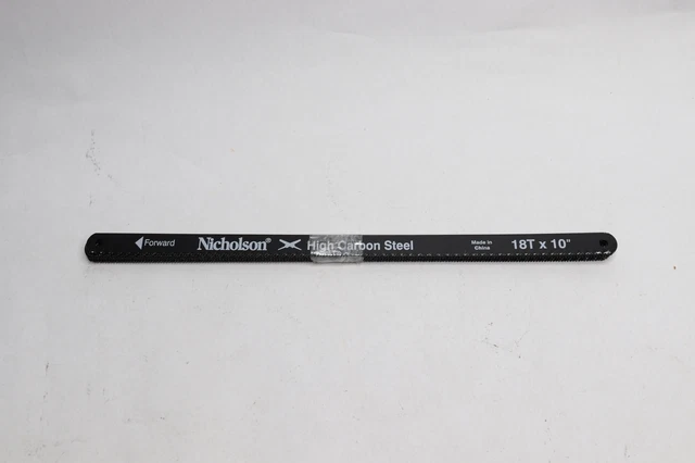 (10-Pk) Nicholson Hacksaw High Carbon Steel 18T x 10"