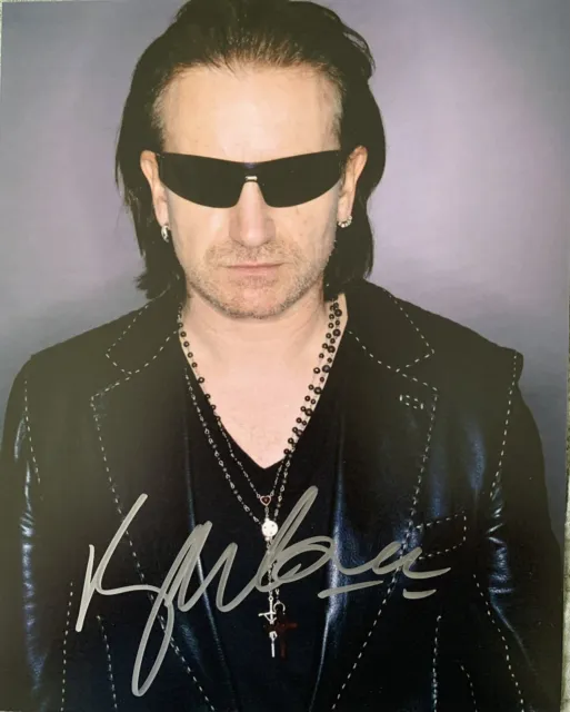 Bono Signed Autograph 8x10 Photo With COA