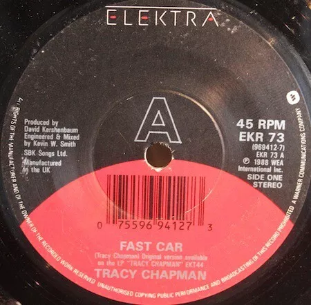 Tracy Chapman - Fast Car (7", Single)