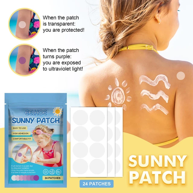 UV Detection Stickers 24 Count UV Detecting Sunscreen Stickers Sunburn