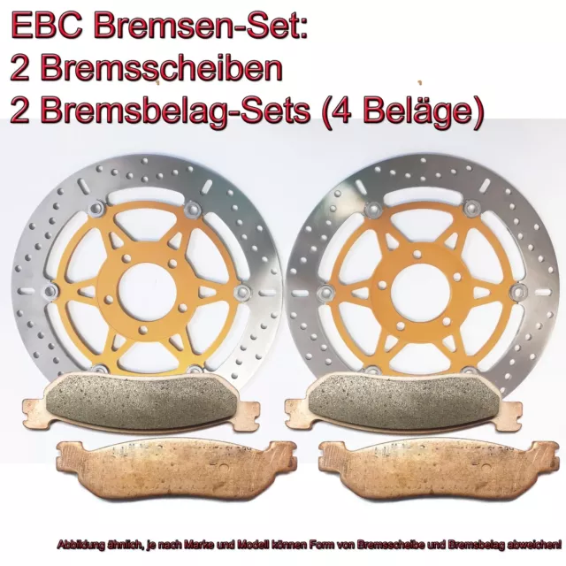 EBC Bremsen Set vorne 2x MD3091X + 2x FA379HH Sintermetall für Suzuki