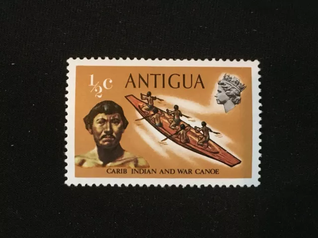 Antigua 1970 Ships Definitives 1/2C Carib Indian And War Canoe - Mint