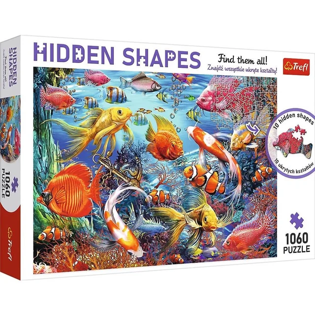 Trefl Puzzle 1060 Teile Hidden Shapes Unterwasser Welt Fische Seetiere