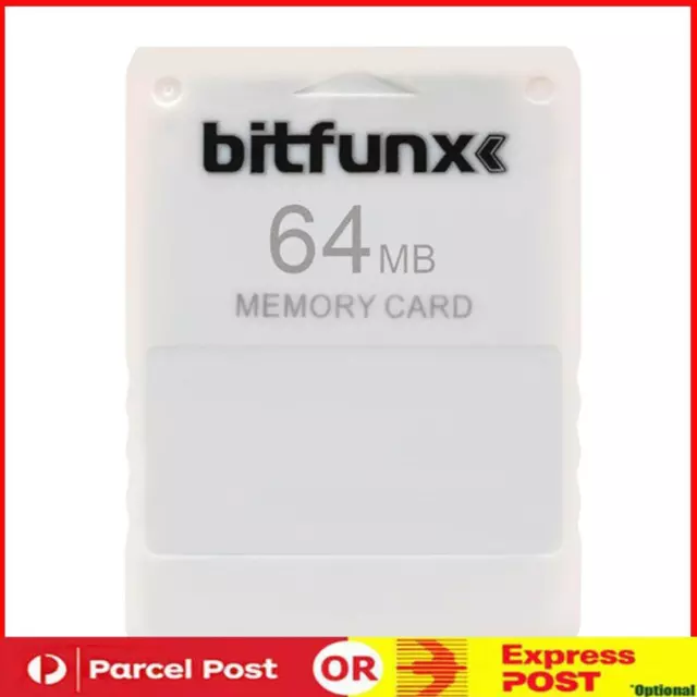 FMCB 1.966 Memory Card for PS2 64MB Free McBoot Console Card (White)