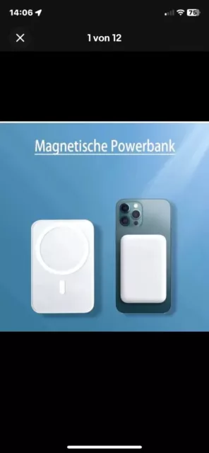 Magsafe Power Bank magnetisch Battery Pack für Apple iPhone 12 13 14 15 5000mAh