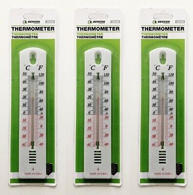 Haus Wand Innen Außen Thermometer Metall Analog Gelb Gartenthermometer 19 cm 
