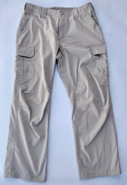 UNDER ARMOUR STORM Cargo Pants Mens 36x32 Beige Tactical Ripstop Outdoor Gear