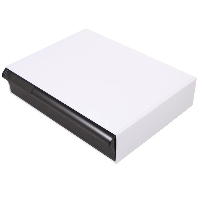 Lot De 2 Organisateurs De Tiroir Autocollants SMYJDMM - Pour Sous Le Bureau, Blanc, Dimensions 22x15.5x3.5 Cm Et 22x11x3.5 Cm