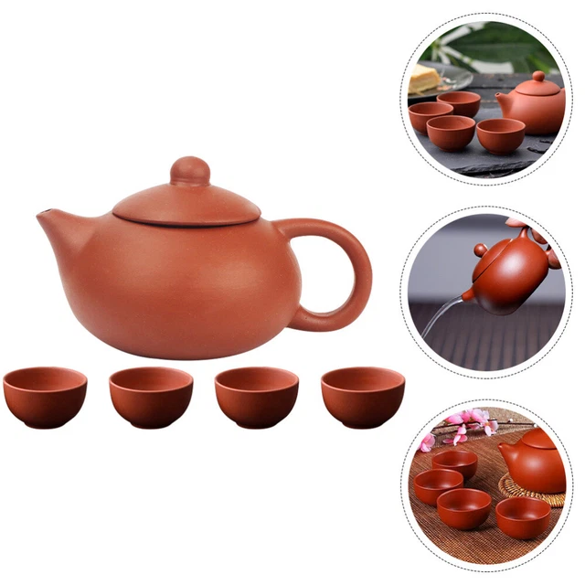 Teeset Aus Lila Ton Teekannen-Set Aus Lila Ton Japanisches Teeservice Anmut