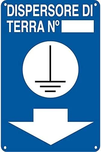 Targa Segnaletica Dispersore Terra Pp Cm 20&times;30
