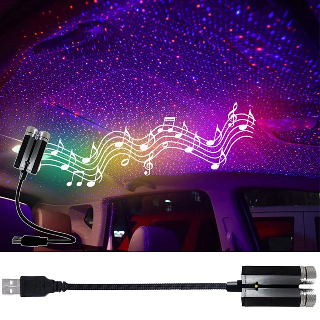 USB CAR INTERIOR Roof Atmosphere Star Night Light Lamp Projector Light