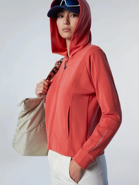 North Sails Felpa con Cappuccio IN Peachskin-Modal - Nuovo - M