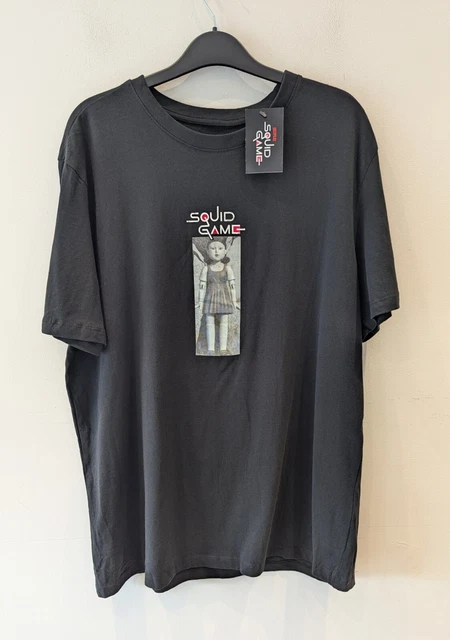 PRIMARK NETFLIX SQUID Game Mens T shirt Size Large Black 100 Cotton Graphic NWT 6.99 PicClick UK