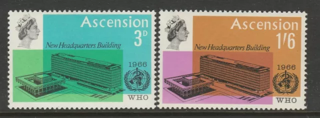 Ascension 1966 Inauguration of WHO set SG 97-98 Mnh.