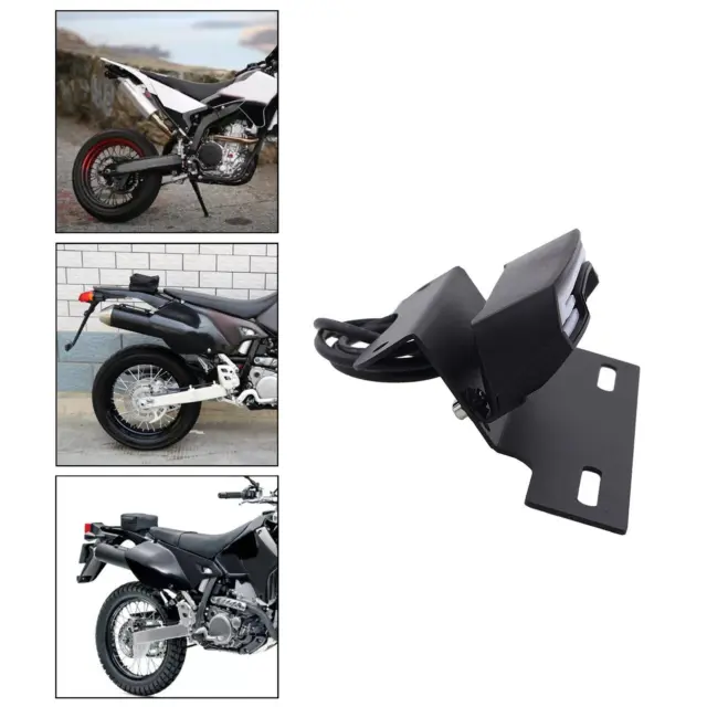 Support de plaque d'immatriculation arrière à LED universel pour moto  Support réglable d'éliminateur d'aile pour Yamaha pour Kawasaki pour Ducati