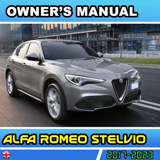 Alfa Stelvio Owner's Manual 2017 - 2023 Maintenance English On Cd