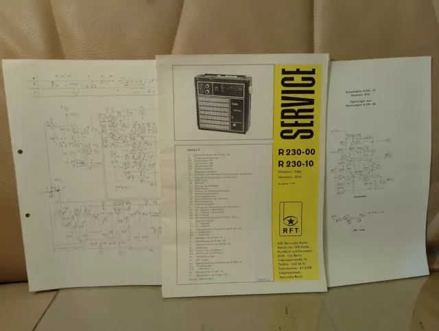 RFT R230-00 R230-10 Steratrans 2300 2310 Service Anleitung Schaltplan