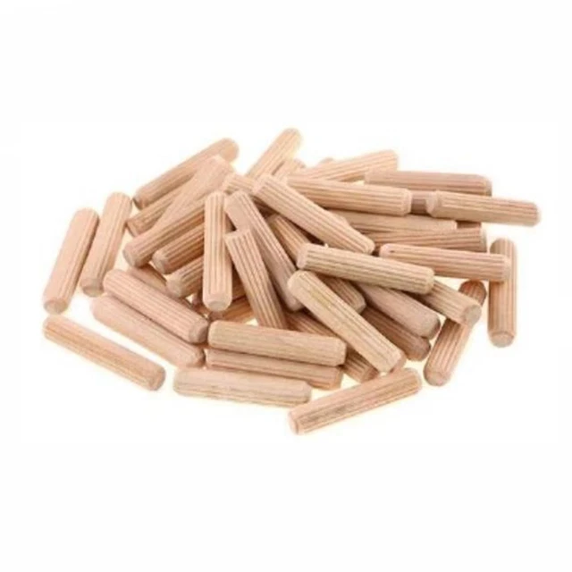 100Pcs 8*40mm Wooden Dowel Pins 5/16" x 1-1/2" Dowels Rods Dowel Pegs  Furniture
