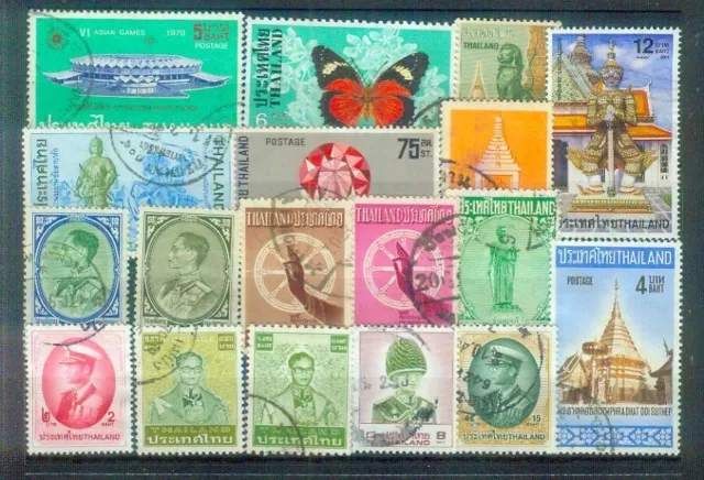 Lot Briefmarken aus Thailand, gestempelt