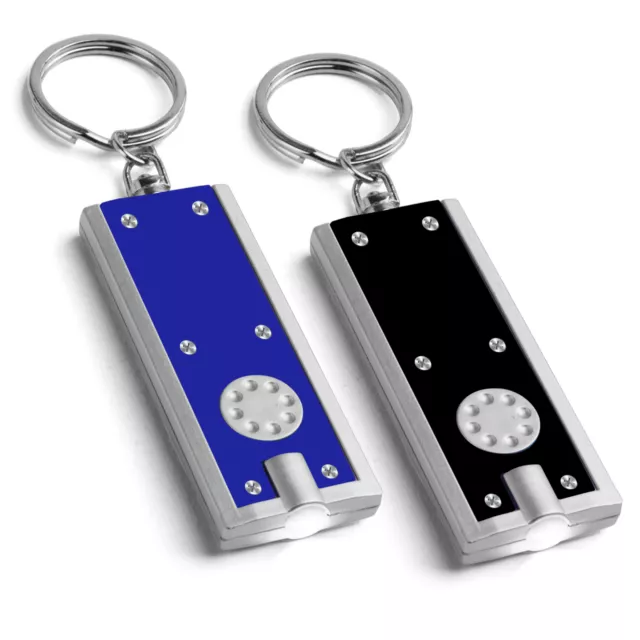 2 LED Keychain Light Ultra Bright Flashlight Keyring Camping Mini Pocket Torch