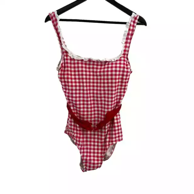 Esther Williams Red Gingham The Peggy Sue One-Piece Swimsuit Size 14 New 3