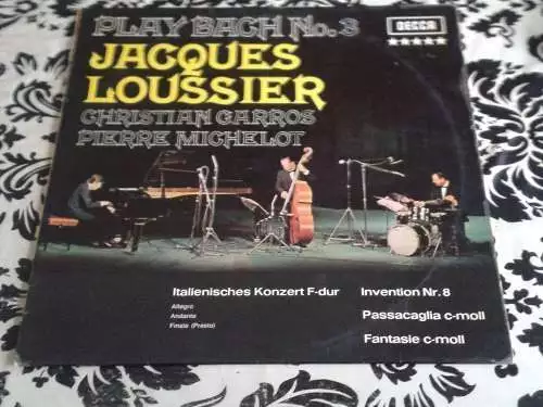 Jacques Loussier / Christian Garros / Pierre LP Album Vinyl Schal