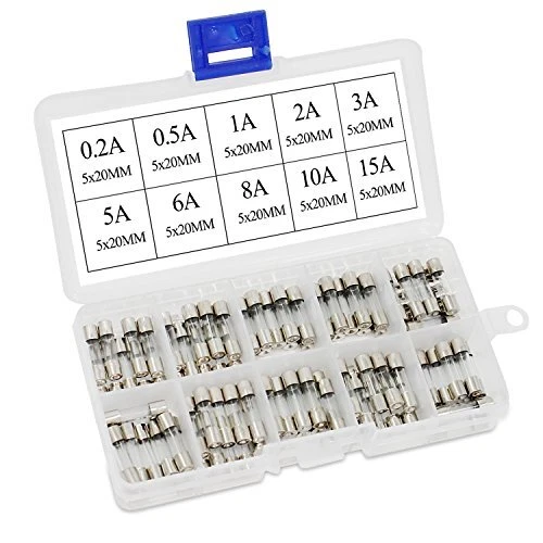Aussel kit d'assortiment de fusibles de tube de lueur rapide de cartouche de ...