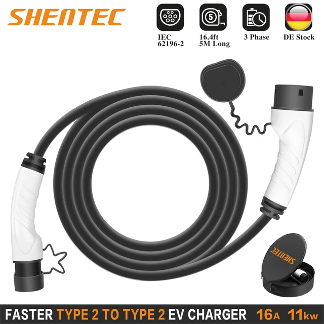 16A 5Metri Tipo 2 Tipo 2 EV Cavo di Ricarica 11KW 3 Fasi Auto Elettrica Wallbox Mode Cavo