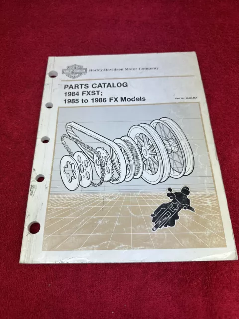 Harley Davidson 84 FXST 85 86 FX Dealer Parts Catalog Manual 99455-86A