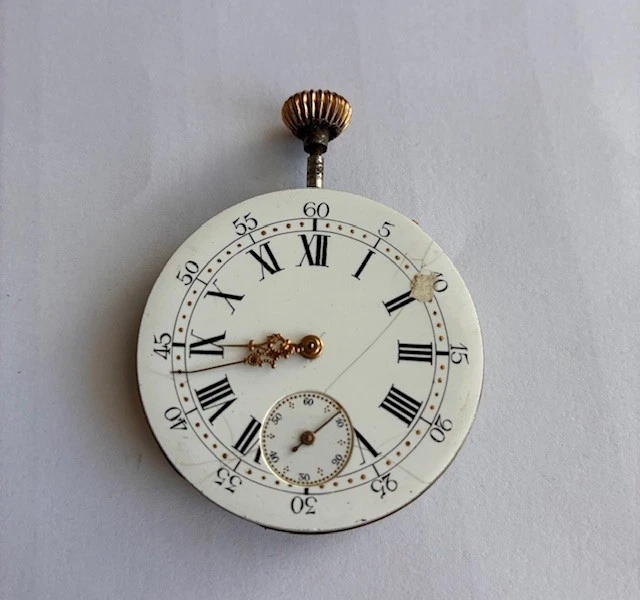 Mouvement Montre De Gousset - Fourniture Horlogerie - Pour Pièces Ou Restauration