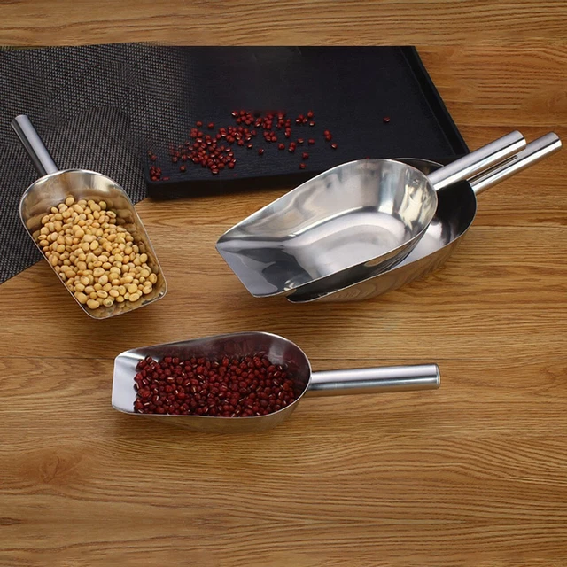 Food Scoop Scoops Aluminum Alloy Ergonomic Handle Multifunction Silver